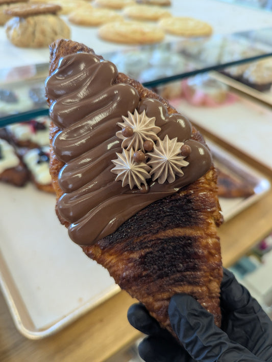 Flattened Nutella Croissants